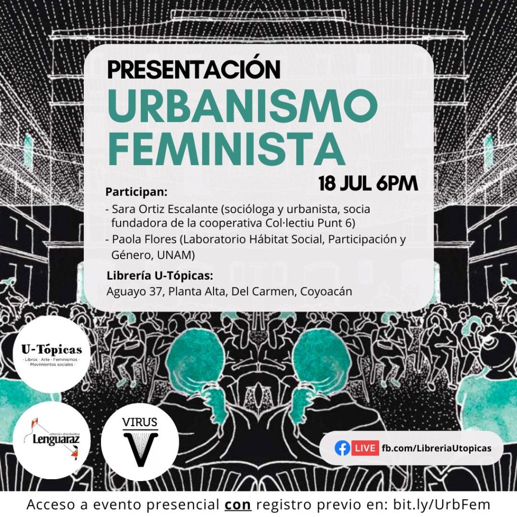 cartel de presentación de libro Urbanismo feminista