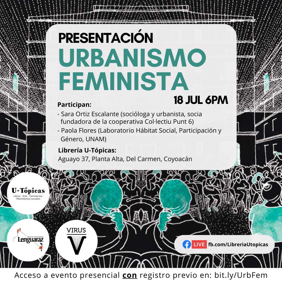 cartel de presentación de libro Urbanismo feminista